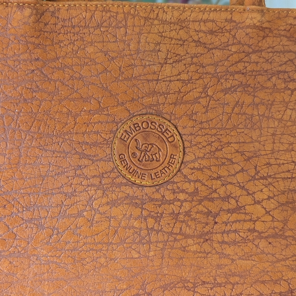 Classic Leather Look Tote Bag in Burnt Orange - Unbranded - Picture 2 of 7